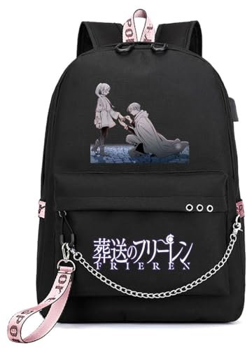 Sageam Anime Frieren: Beyond Journey's End Tagesrucksäcke Laptop-Rucksäcke Cosplay-Rucksäcke für Teenager Mädchen Jungen