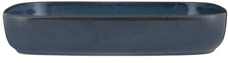 Mason Cash Reactive Blue - Bandeja rectangular para horno de cerámica de 31 cm, 2 litros con acabado esmaltado único, ideal para lasaña, asados, verduras y migas, apta para lavavajillas y microondas