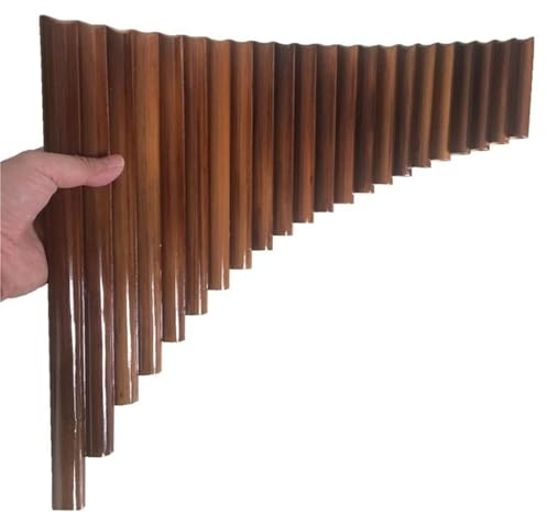 Panflöte Für Anfänger Handgefertigte Panflöte Aus Bambus Mit 22 Pfeifen Professionelle Holzbläserflöte Panflöte G-Taste Musikinstrument Mit Schwarzer Tasche
