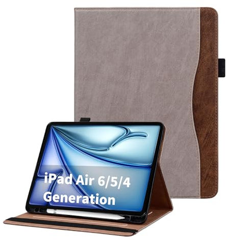 Cicili Cover Custodia Compatibile con iPad Air 11 Pollici M3/M2 (2025/2024), iPad Air 6/5/4 (10,9-Pollici, Modello 2024/2022/2020) con Leggero Pelle PU Case, Con Tasca E Supporto Tablet, Kaqi