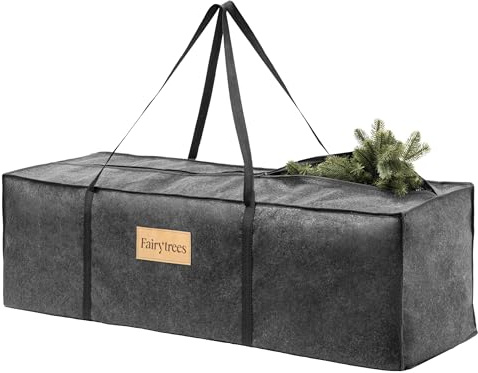 FairyTrees Tasche für künstlichen Weihnachtsbaum Aufbewahrung 100x30x30cm | Christbaumhülle, Aufbewahrungstasche für Bettdecken, Weihnachtsdeko | Umzugstasche