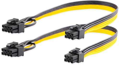 ELFJMZP 6 pin female to 8 pin (6+2) male PCI Express GPU power supply PCIe adapter cable, computer suitable cable
