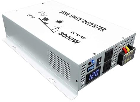 spänningsomvandlare Pure Sine Wave Inverter Power 3000W 24V Till 220V Solpanel Inverter Generator Batteriomvandlare 12V/48V DC Till 120V/230V/240V AC Inverterare(48V,100V)