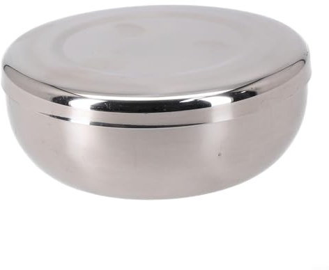 Cuenco de arroz cubierto de acero inoxidable para vajilla de cocina, para mezclar y servir, diseño tradicional coreano