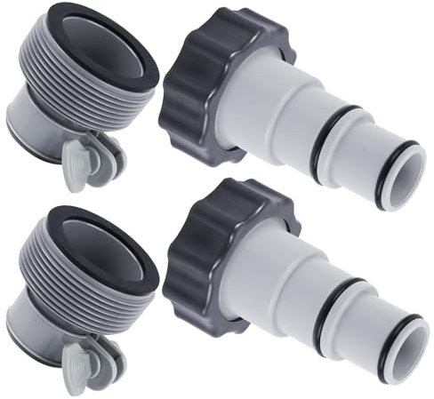 Adaptateur de Tuyau de Piscine A et B, 4 Pièce Adaptateur Tuyau Piscine avec Filetage Intérieur à Visser, Adaptateur pour Piscine, Adaptateur de Tuyau de Rechange pour Tuyau de Piscine Ø 32 et 38 mm