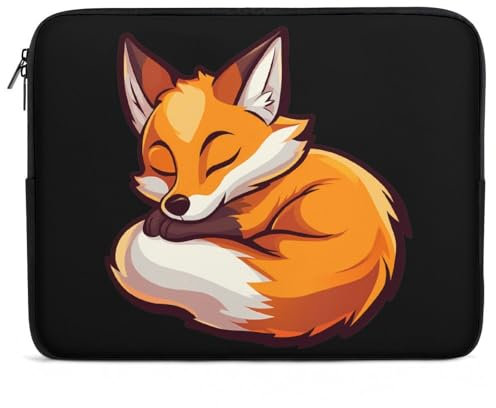 Housse Ordinateur Portable Imprimé Renard Endormi Pochette De Protection Laptop Sleeve Antichoc Étanche Ordinateur Portable Sacoche, pour Hommes, Ordinateur Portable, Netbook, 15In