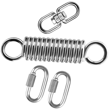 BABIBAOBEI Forte costruzione d'acciaio ammortizzante della molla di sospensione 304 per le amache all'aperto dell'attrezzatura di yoga delle installazioni rapide dell'amaca