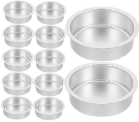 TOYANDONA 20 Stück Teelichtbecher Aus Aluminium Runde Kerzenbecher Mit Abgerundeten Kanten Für DIY-Kerzenherstellung Kränze Hochzeit Tischdeko Und Wohnaccessoires