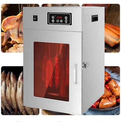 360° Roterande Roterande Kötttork, Torklåda För Jerky, 30-90 ℃ Justerbar Och 0~24 Timmars Digital Tid Kontroll, 360-Graders Rotation, Torktumlare 15 Kg
