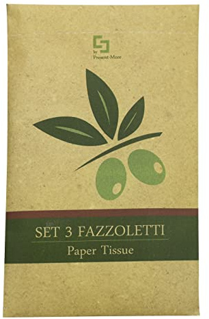 PRESENT-MORE - Pañuelos de Papel 250 Piezas - Línea Beauty Oil | Pañuelos de Celulosa Pura - Envase Ecológico en Stone Paper - Ideal para Hotel y B&B