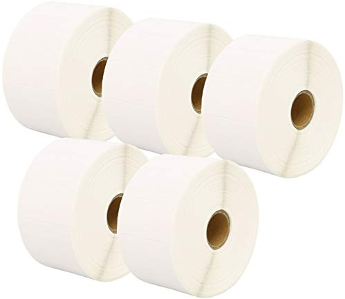 5 Rollen 50mm x 25mm Thermodirekt-Etiketten kompatibel für Zebra GK420d GK420t GC420d GX420d GX420t GC420t GX430t GT800 LP2844 TLP 2844 Citizen CL-S521 CL-S621 CL-S631 (1000 Etiketten pro Rolle)