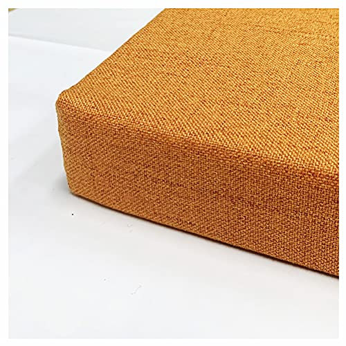 8 cm Dickes Schaumstoff-Bankkissen, Bank-Auflage, waschbar, für Innen- und Außenbereich, Möbel-Sitzkissen für Küchenbank/Holz, Rattan, Metallbank/Schaukel,Verschiedene Größen-Orange 80x40x8cm(31x16x3.