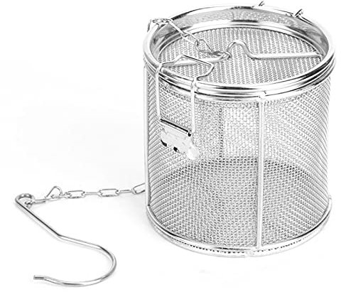 Bolsa Especias Acero Inoxidable, Bolsa de Condimento de Acero Inoxidable, Bola de té de Malla Extrafina Conexión Roscada Condimentos para Sopa Cesta de Separación, para Sopa de Salsa Sabor Especias