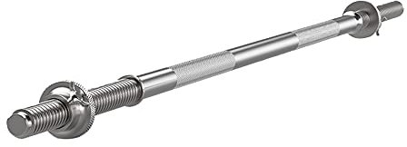 GEREP Hantelstange Kurzhantelstange Langhantelstange Gewichtheberstange für Workout Sicheres Fitness Kraft Training, Silber/A / 150cm