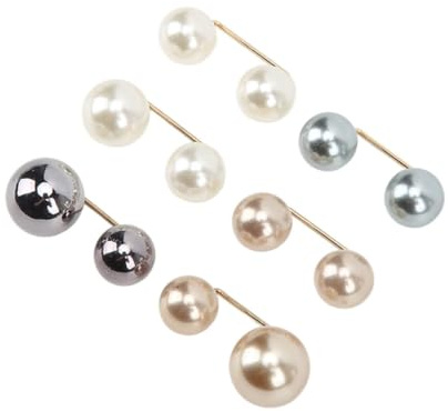 30 Stück Doppel Faux Perlen Brosche Kragen Clip, Cardigan Clip Anstecknadel Brosche Damen, Revers Anti-Blend-Sicherheitsbrosche, Verwendet Für Kleidung, Hosen