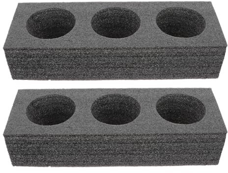 Housoutil Becherhalter Schaumstoff, 2 Stücke Glashalter Wohnmobil, 3孔flaschenhalter Wohnmobil, Flaschenhalter Schaumstoff Wohnmobil Für Camping Wohnwagen Wohnmobile Boote Schiffe