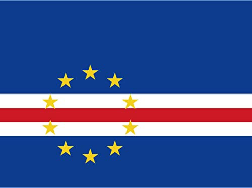 DekoNo7 Tin Sign 30 x 20 cm National Flag of Cape Verde