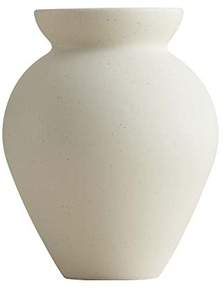 Retro Flower Vase, Crock Milk Can Shape, Flower Arrangement, Nordic Ornament Living Room Decoration (Cream)