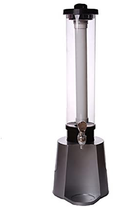 SHALOLY Dispensador de Cerveza Torre de Bebidas Dispensador de Cerveza de Bebida de 2,5 litros, dispensador de Barril Recto con Luces LED de Tubo de Hielo y Grifo, Bar en casa, dispensador de