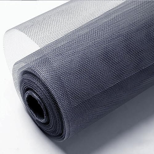 MEEYI Moustiquaire en Gaze 80x200cm Rouleau Moustiquaire Toile Moustiquaire Rouleau Réduire l'Ultraviolets Moustiquaire de Fenêtre pour Porte de Balcon,Salon,Lucarne Gris