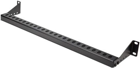 StarTech.COM Guide-Câbles Montable en Rack 1U avec Profondeur Réglable, Support de Câbles pour Racks/Armoires 19, Barre de Fixation pour Câbles Horizontale (12S-Cable-Lacing-Bar)