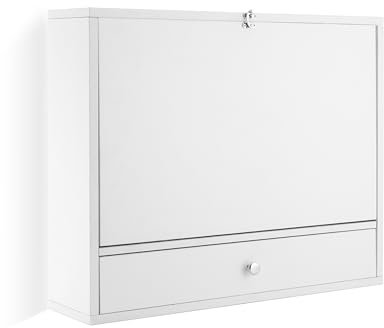 InnovaGoods Klappschreibtisch für die Wand Wadesk, Bunt, Weiß
