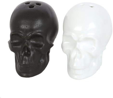Salz- und Pfefferstreuer mit Totenkopfmotiv – perfekt für Halloween oder das ganze Jahr über
