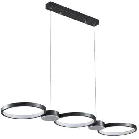 DZQWLL 40W LED-Pendelleuchte, Schwarze LED-Inselleuchten für die Küche, Hängelampe, 3000/4500/6000K dimmbar, Deckenleuchte, Kücheninselbeleuchtung