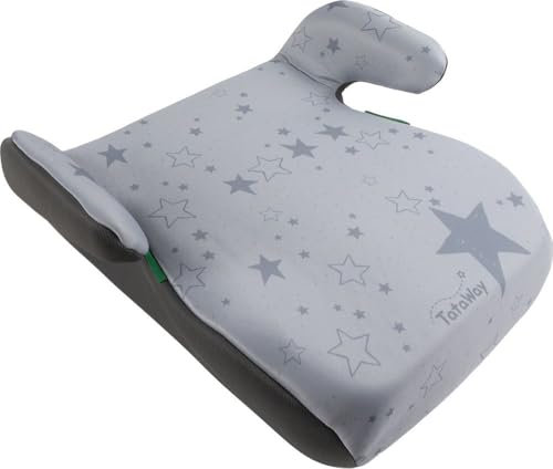 Tataway seggiolino alzatina auto bimbi grigio i-Size ECE R129, Rialzo bimbi 126-150 cm, 22-36 kg, 6-12 anni, gruppo 3, leggero e facile da trasportare - sfoderabile e lavabile