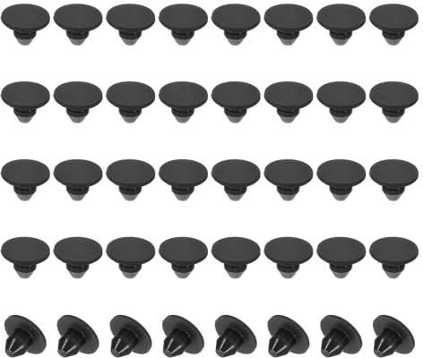 PATIKIL 4mm Diameter Silicone Round Snap, 40 Pcs in Type Locking Furniture Hole Plug Button Wide Edge Protective Cover Fit for 3.8-4.2mm Hole for Seal Bulkhead Cylinder Hole, Black