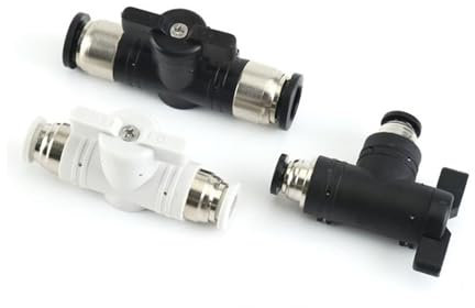 IDUTQUMW 1pc Pneumatic Fitting 4/6/8/10/12/14/16mm Ball Hand Valve Switch Quick BUC-4 BUC-6 BUC-10 Air Pipe Docking Quick Connector(BUC-10 Black)