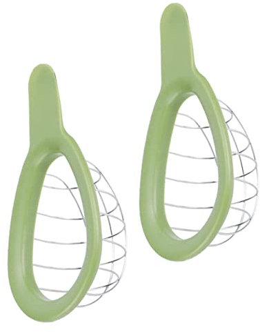 Cabilock 2pcs Avocado Portable Stainless Steel Avocado Cuber Tool Multipurpose Kitchen Accessory