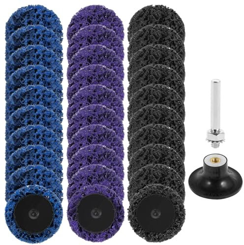 Disco de limpieza de 31 unidades amoladora de 50 mm Disco abrasivo CSD para amoladora angular púrpura Disco de lijado para quitar la pintura, óxido