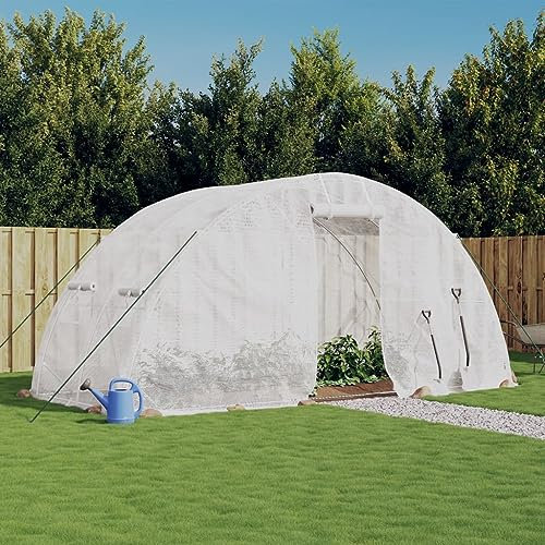 Xichuzi Invernadero con Estructura de Acero Blanco 10 m² 5x2x2,3 m, Invernaderos Huerto, Invernaderos Jardin, Invernaderos Terraza, Huerto Urbano, Grande portátil jardinería plantación
