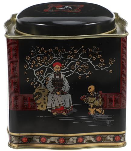 LIFKOME Boîte Carrée Métal Vintage Avec Couvercle Boîte Hermétique Pour Thé Vrac Bonbons Et Biscuits Décorative Multifonction Pour Cuisine Et Salon