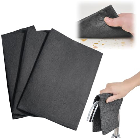 Thickened Magic Cleaning Microfibre Cloth, 2025 New Microfiber Glass Mirror Cleaning Cloths, Streak-Free Ultra Absorbent Household Rag for Kitchen, Bathroom and Home Cleaning (3 Pcs)