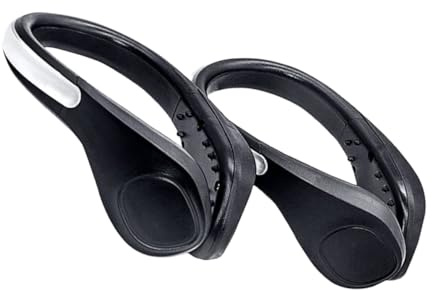 CIYODO 2 pièces LED Chaussure Clip Lumières Éclairage Sécurité Course Nuit pour Hommes Femmes Garçon Fille Résistant à Eau avec Modes Clignotant et Fixe Accessoires Anti-dérapants pour