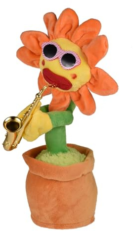 Canto Danza - Canta E Balla Girasole Giocattolo, Luci Parlanti Giocattolo Interattivo, Canto Girasole Danzas Cactus Danza Musica Peluche Girasoli Giocattoli |Funzione Mobile Divertenti 80