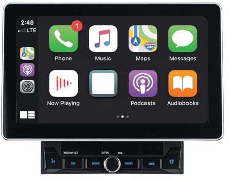 sistema di navigazione video per la riproduzione di auto Ricevitore stereo per auto doppio DIN da 10,1 per Apple CarPlay, Android Auto