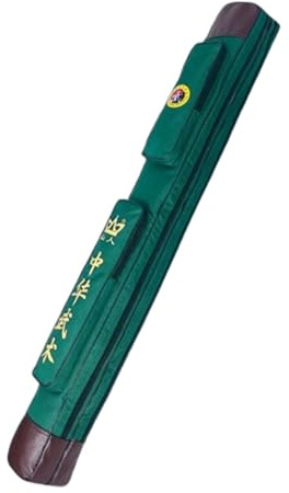 Fäktningsväska, Tai Chi-svärdsbärväska Flerfärgad Enkel- och Dubbelskiktad 110 cm Axelväska(Green,Double layer double zipper)