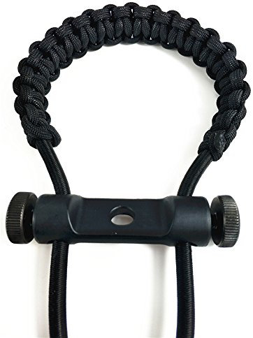 WEREWOLVES Bow Sling Bogenschießen Paracord einstellbar Geschmiedete Aluminium Bogen Handschlaufe (Schwarz)