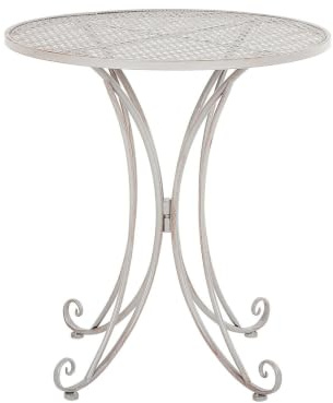 Mesa de bistró Moderna para jardín, Redonda, de Metal Gris Cilento