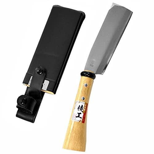 KAKURI Japanese Nata Tool Knife Small 6 Made in Japan, Bushcraft Hatchet Axe with Sheath for Camping, Outdoor, Campfire, Gardening