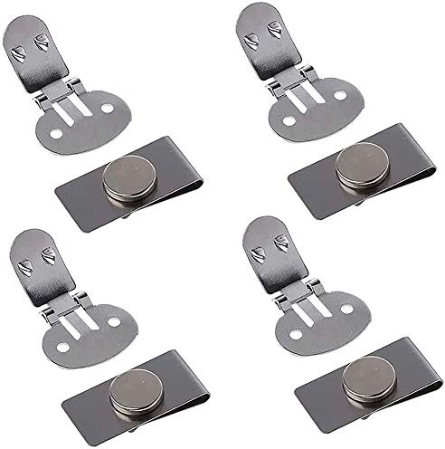 RZJZGZ 4 Pcs Invisible Magnetic Tie Stay,Anti-Wrinkle Stainless Tie Stay Clips,Magnetic Tie Clips for Men,Shirt Tie Clips Stays Pin,for Men Gifts and Anniversary Business