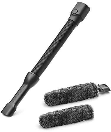 AEG AKIT22 Duster Kit (böjlig dammvippa, sugslang, rengöring av känsliga föremål, repfri damning, dammsugarfäste, tvättbar, för AEG 8000 sladdlös dammsugare, grå/svart)