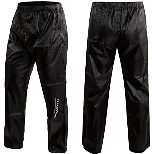 A-pro Lluvia Pantalones Impermeables Waterproof Moto Traje Motorista Negro M