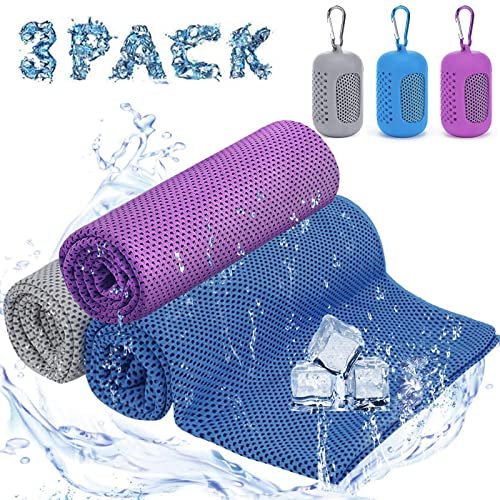 Ciskotu Asciugamano in Microfibra, Set di 3 panni refrigeranti in microfibra, per sport, sport, viaggi, yoga