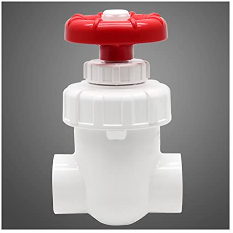 JEEIJ Vanne De Diaphragme 1PCS, I.D 20 25 32 40 50 63 Mm PVC Vanne De Porte De Commutation, Soupape De Réglage du Débit De Précision for L'irrigation du Jardin (Color : White, Size : 50mm(DN40))