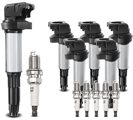 Frankberg 6x Zündspule Zündkerzen Satz Benzin Kompatibel mit E46 E90 E91 E92 E93 2000-2013 E81 E82 E87 E88 F20 F21 2004-2015 E39 E60 E61 F07 2002-2017 Mi.ni R55 R56 R57 R58 R60 2006-2016