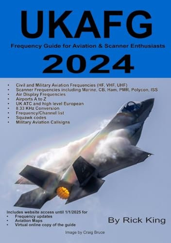 UKAFG UK Airband Frequency Guide - HF/VHF/UHF Civilian and Military Radio Scanner Book 2023 (Ring Bound Version)